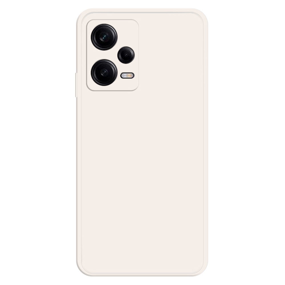 

Für Xiaomi Redmi Note 12 Pro 5G Gerade Rand Gummiziert TPU Phone Case Bump Proof Mikrofaserfutterschutzschutzschutzabdeckung - Beige, Xiaomi Redmi Note 12 Pro 5G