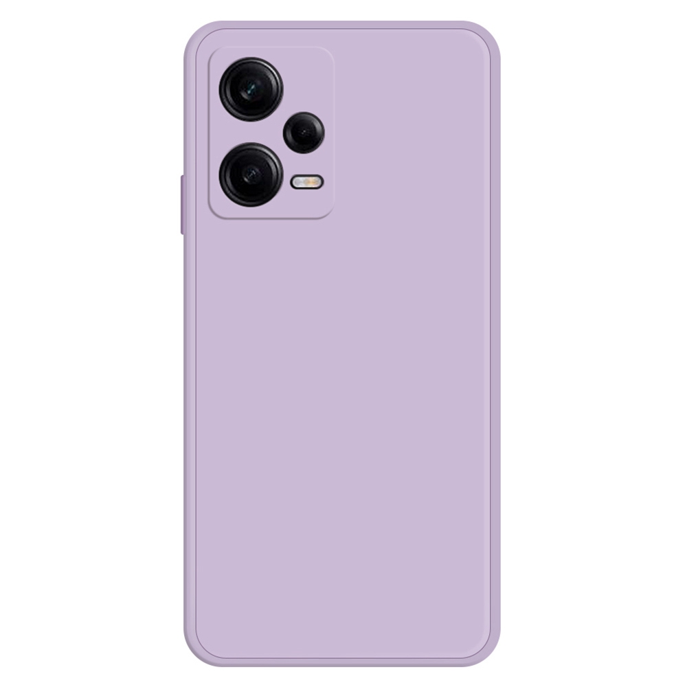 

Für Xiaomi Redmi Note 12 Pro 5G Gerade Rand Gummiziert TPU Phone Case Bump Proof Mikrofaserfutterschutzschutzschutzabdeckung - Violett, Xiaomi Redmi Note 12 Pro 5G