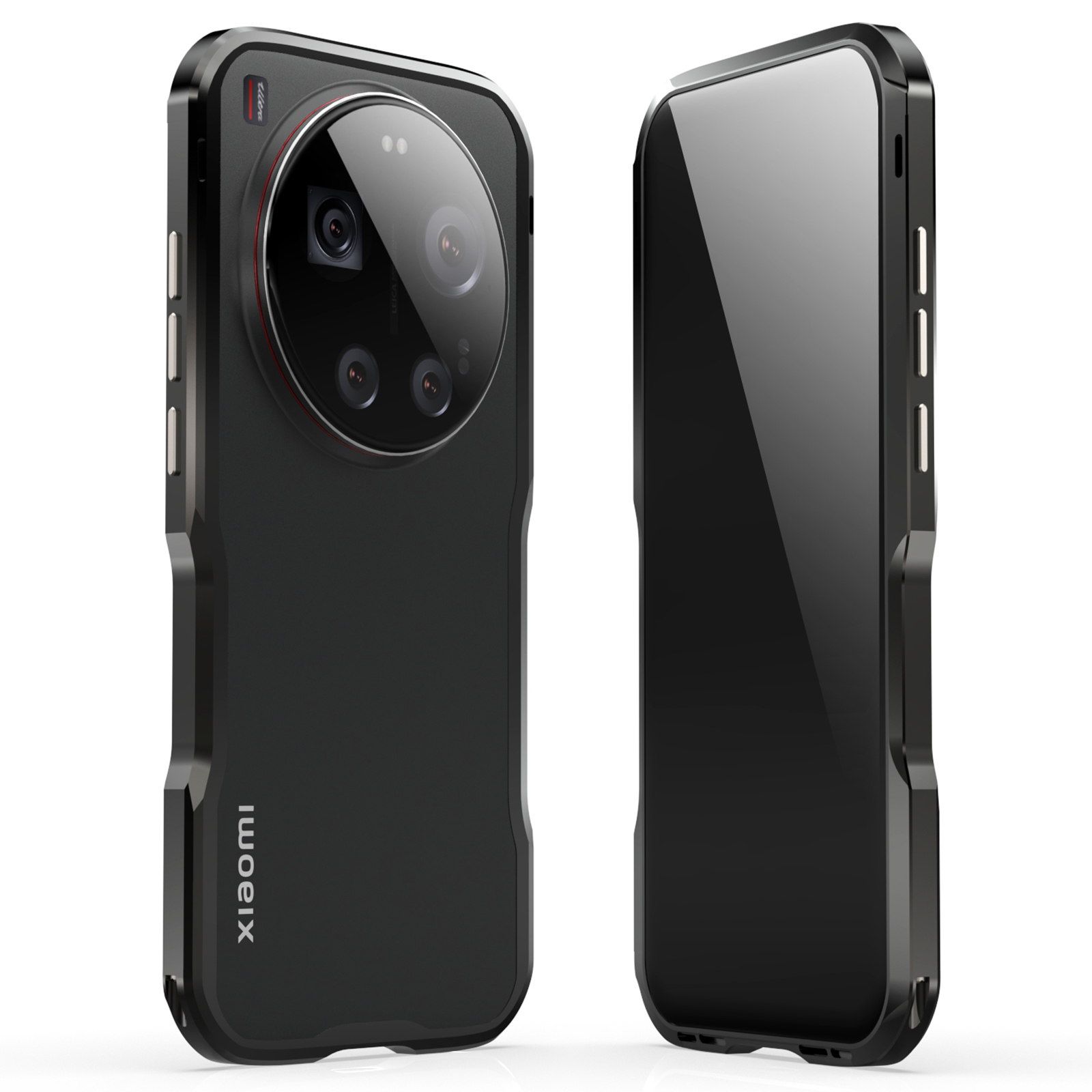 LUPHIE For Xiaomi 17 Ultra 5G Case Metal Bumper Frame Shockproof Phone Cover - Black
