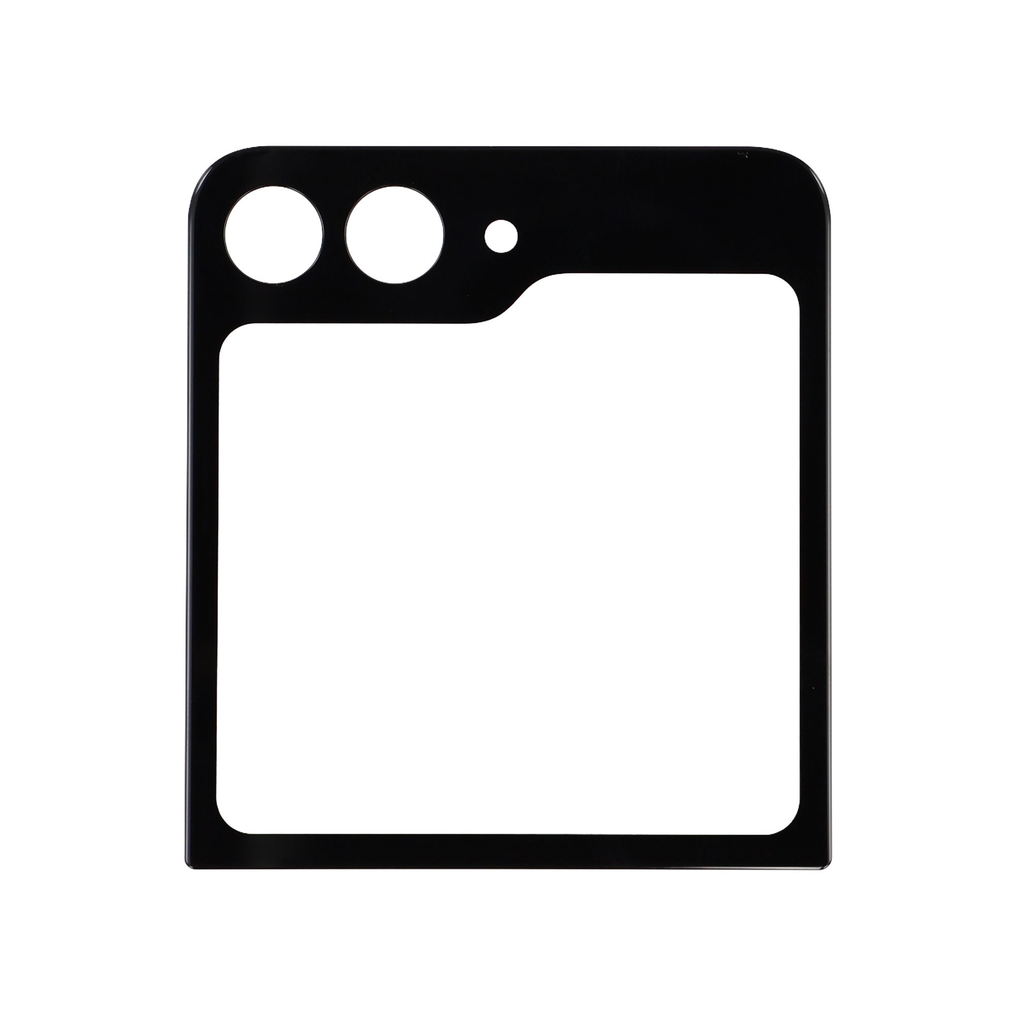 For Samsung Galaxy Z Flip5 5G F731 Front Screen Glass Lens + OCA Adhesive Part (Small Screen) (without Logo)