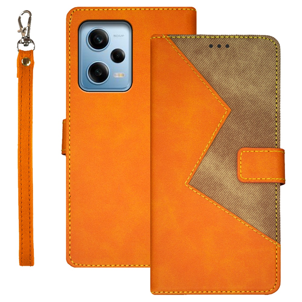 

Idewei Für Xiaomi Redmi Note 12 Pro 5g / Hinweis 12 Pro Speed ​​5g / Poco X5 Pro 5G Farbspleiß PU Leder -karten -schlitzabdeckung Ständer Magnetverschluss Flip Phone Hülle Mit Riemen - Gelb, Xiaomi Redmi Note 12 Pro 5G