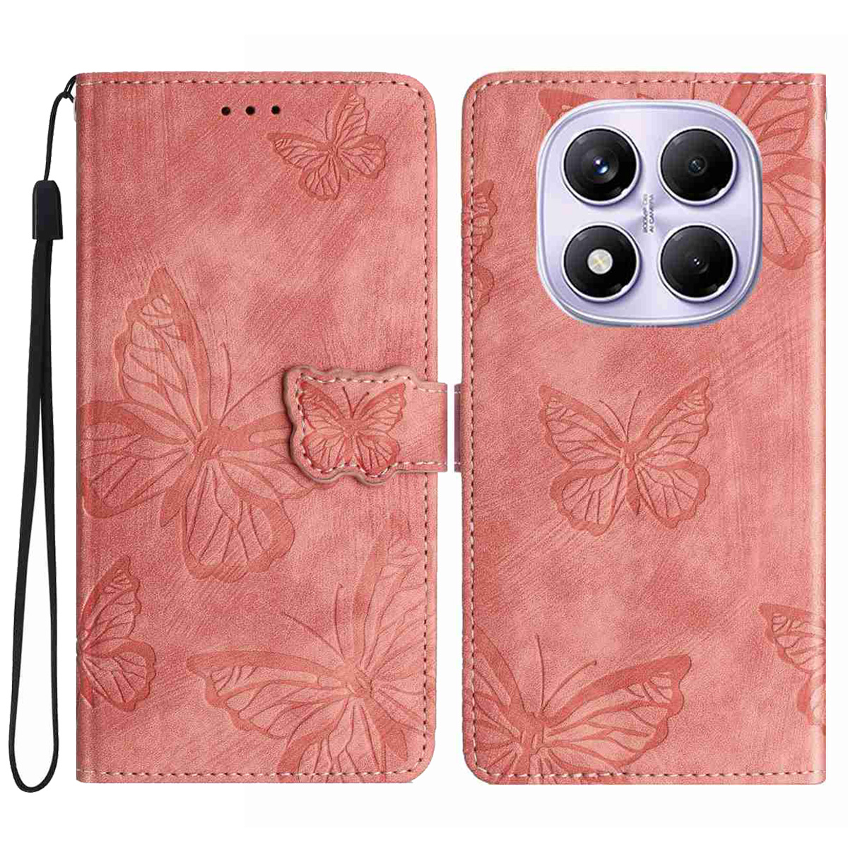 For Xiaomi Redmi Note 15 4G (Global) / Xiaomi Poco M8 5G / Xiaomi Redmi Note 15 5G (Global) Case Butterfly Design Flip Wallet Leather Phone Cover Skin