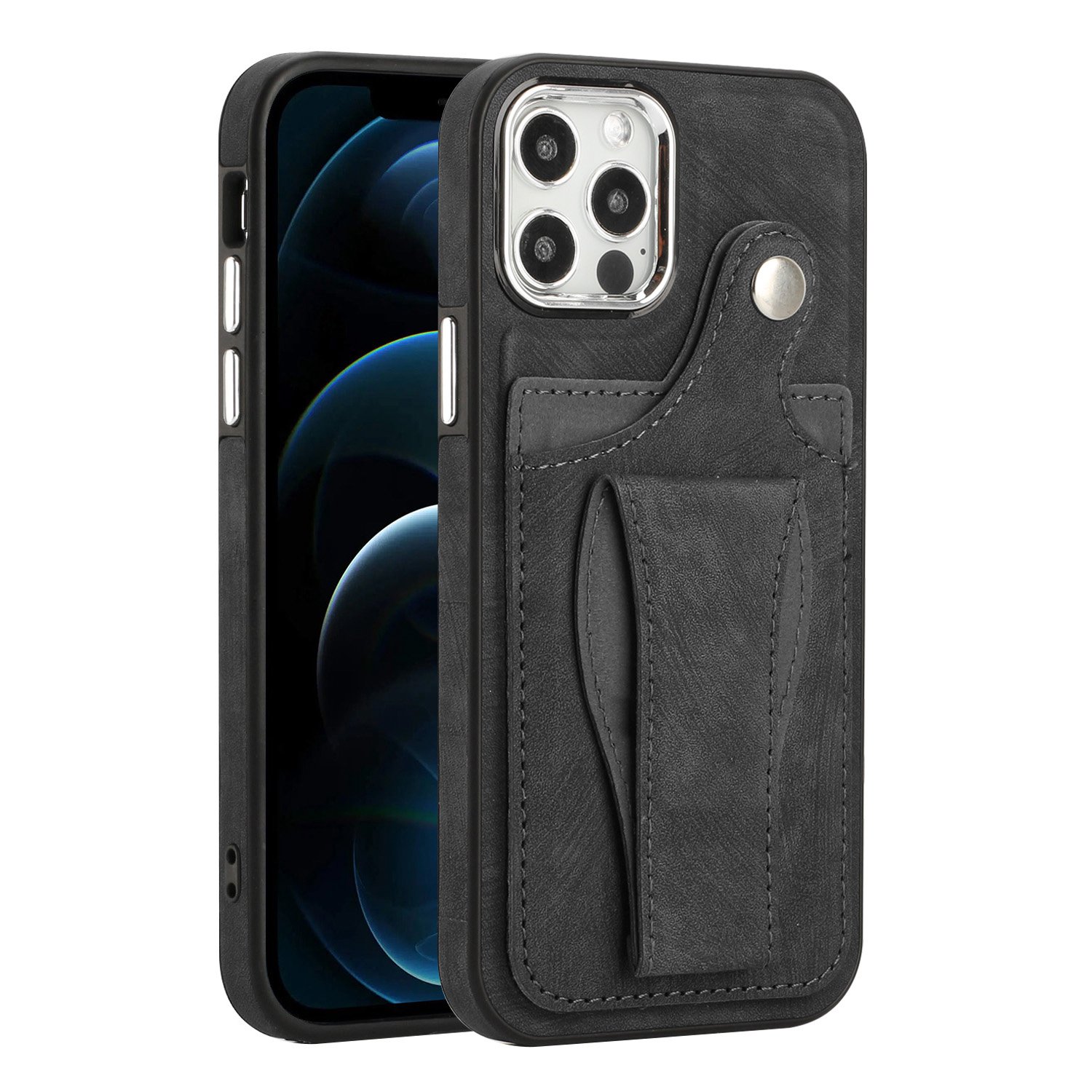 

Для Iphone 12 Pro Max 6,7 -дюймовый Ротационный Кик. - Черный, iPhone 12 Pro Max