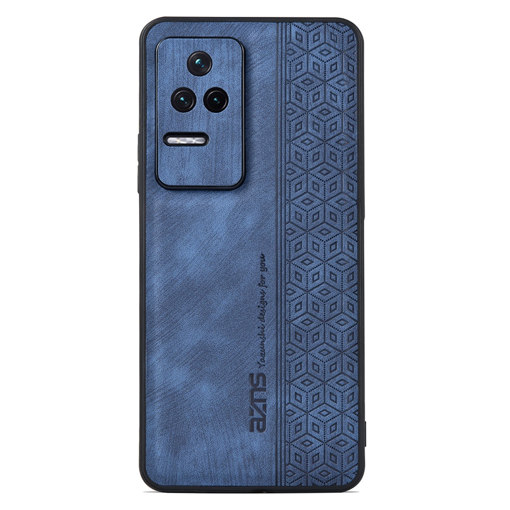 

Azns Für Xiaomi Poco F4 5G / Redmi K40S 5G Geprinktes Muster PU Leder Beschichtetes Tpu-abdeck - Blau, Xiaomi Poco F4 5G
