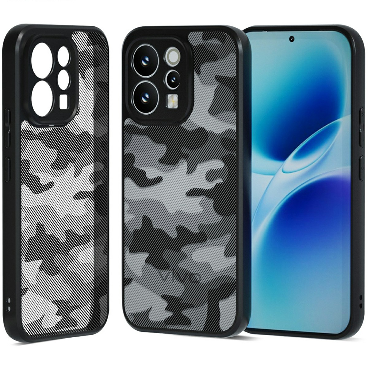 IBMRS Phone Case For vivo V70 5G  /  S50 5G Soft TPU Frame Hard PC Back Anti-Fall Phone Cover - Artistic Camouflage