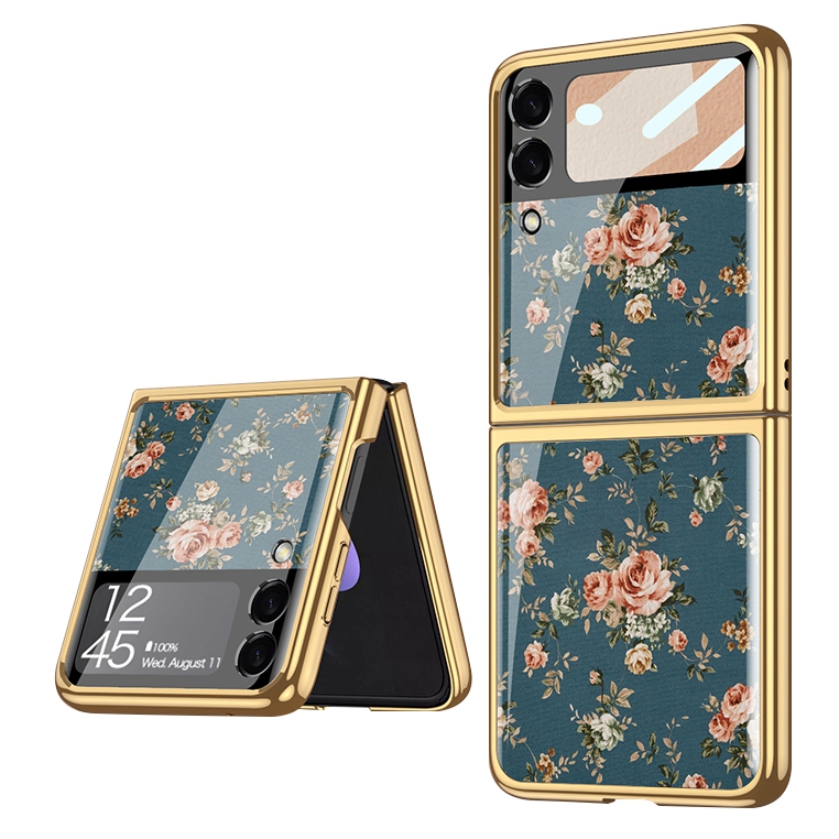 

GKK Для Samsung Galaxy Z Flip4 5G Цветочный Рисунок - Цветок 04, Galaxy Z Flip4 5G