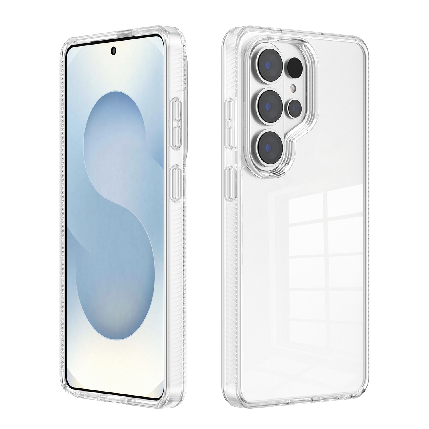 For Samsung Galaxy S26 Ultra Case HD Clarify TPU + PC Shockproof Phone Cover - Transparent