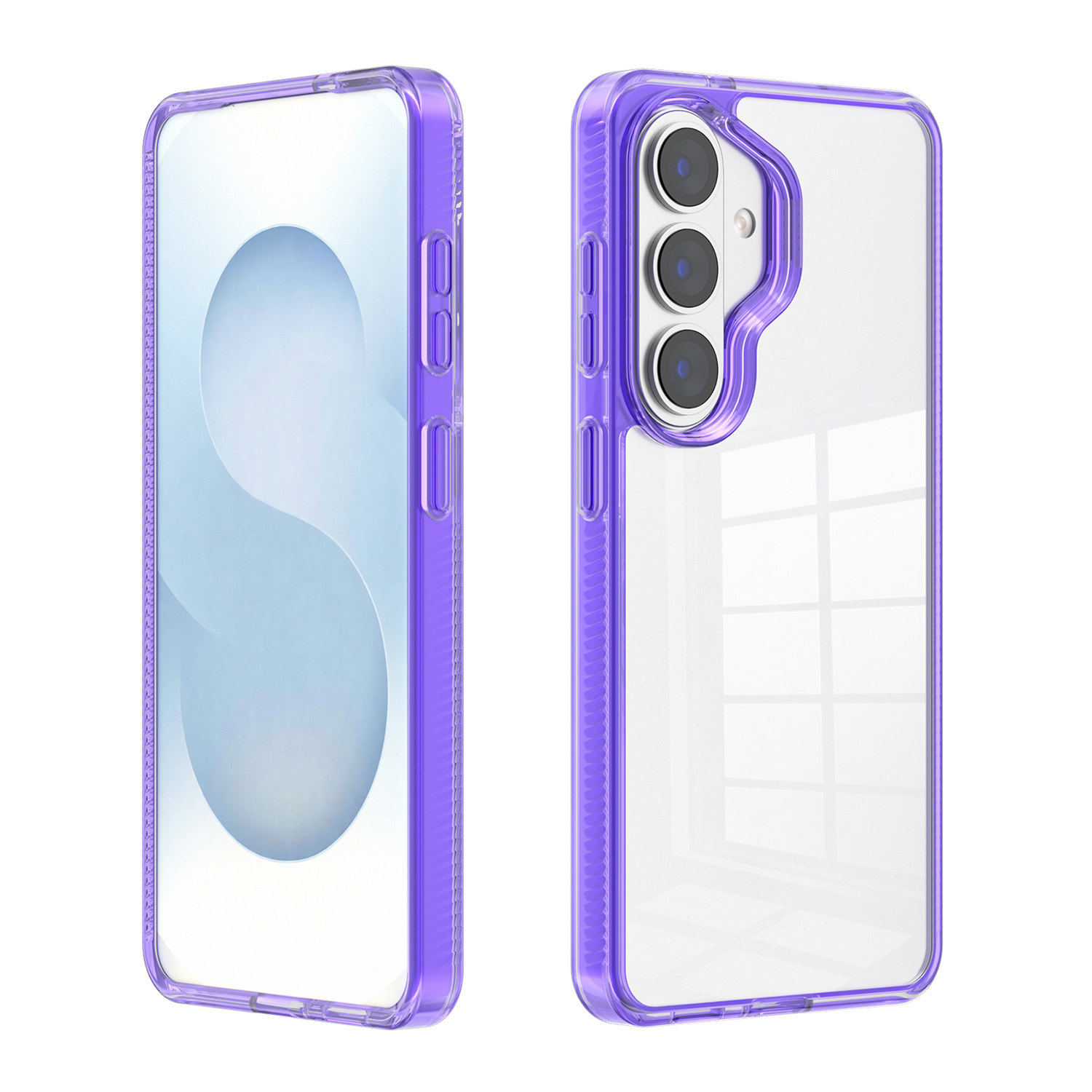 For Samsung Galaxy S26+ Case HD Clarify TPU + PC Shockproof Phone Cover - Purple