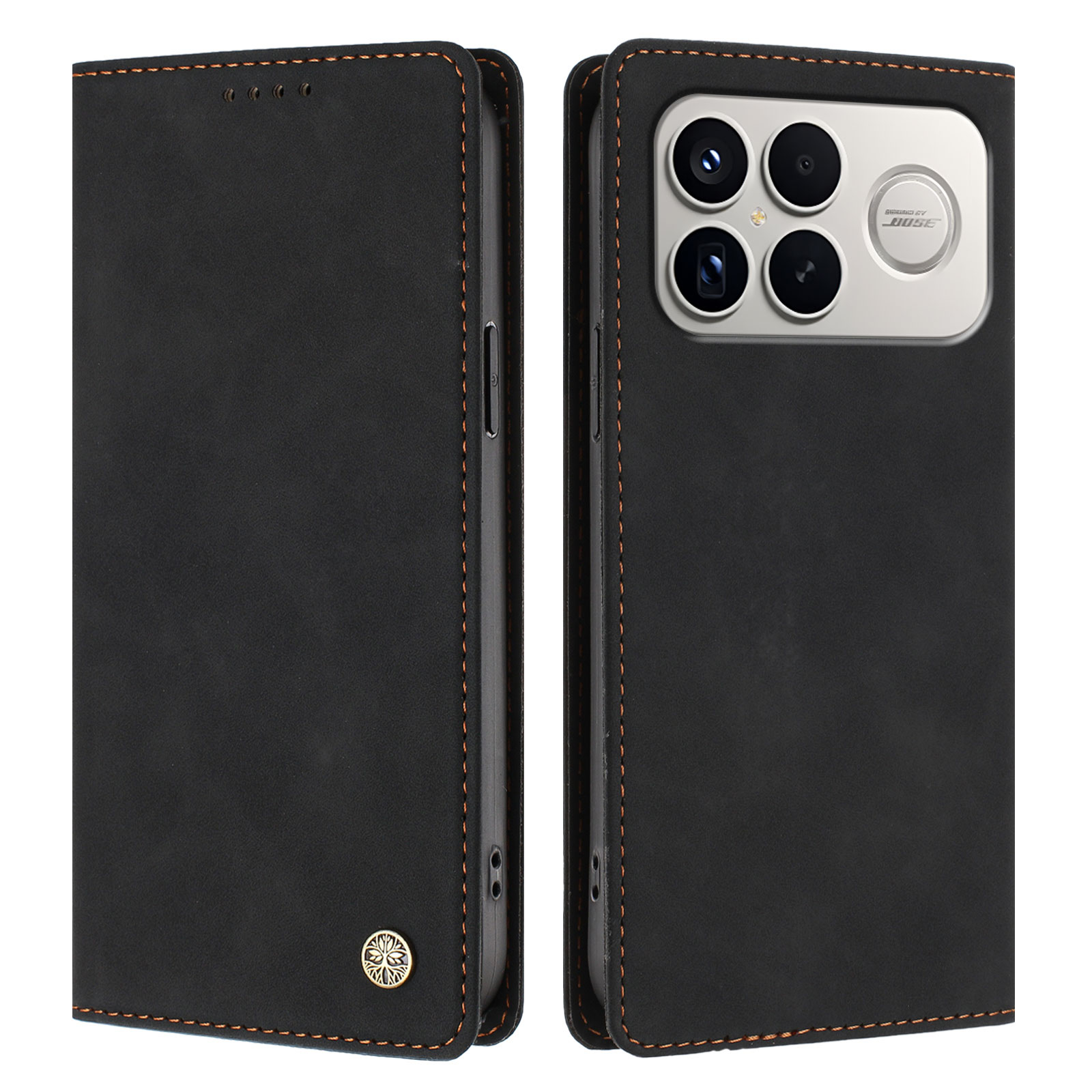 For Xiaomi Redmi K90 Pro Max 5G / Xiaomi Poco F8 Ultra Case HX RFID Blocking Wallet Stand Leather Flip Phone Cover - Black