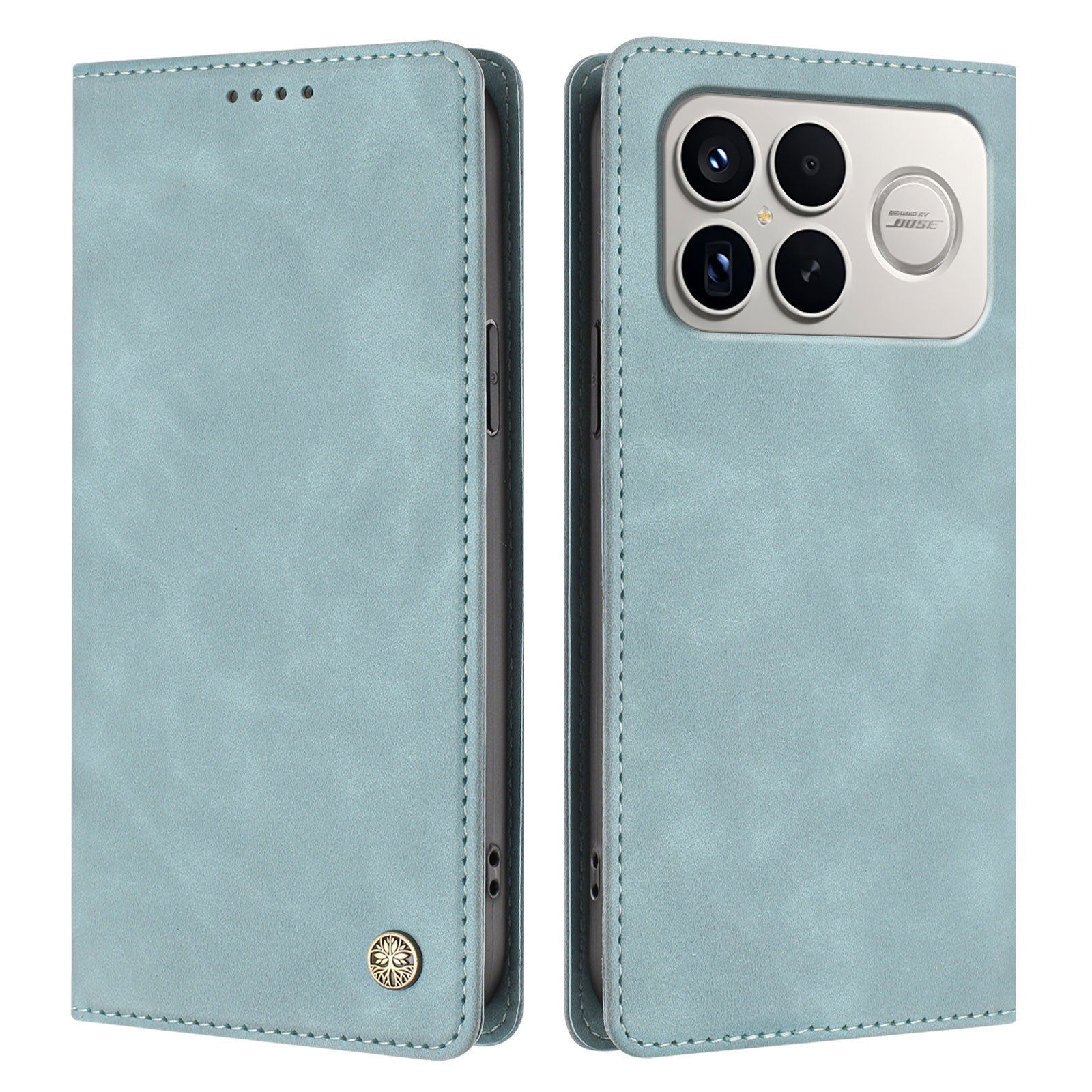 For Xiaomi Redmi K90 Pro Max 5G / Xiaomi Poco F8 Ultra Case HX RFID Blocking Wallet Stand Leather Flip Phone Cover - Lake Blue