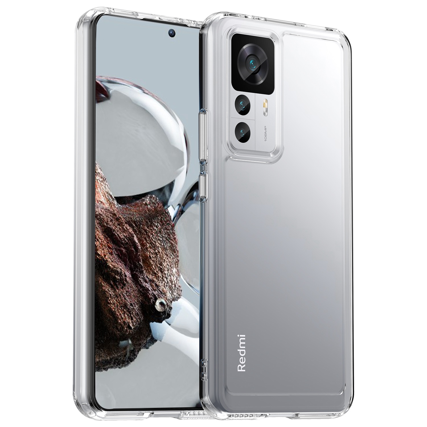 

Für Xiaomi 12T 5G / Redmi K50 Ultra 5G Candy Series Flexible TPU -telefon Zurück -abdeckung Airbag Corner Schockdelie Telefonhülle - Transparent, Xiaomi 12T 5G