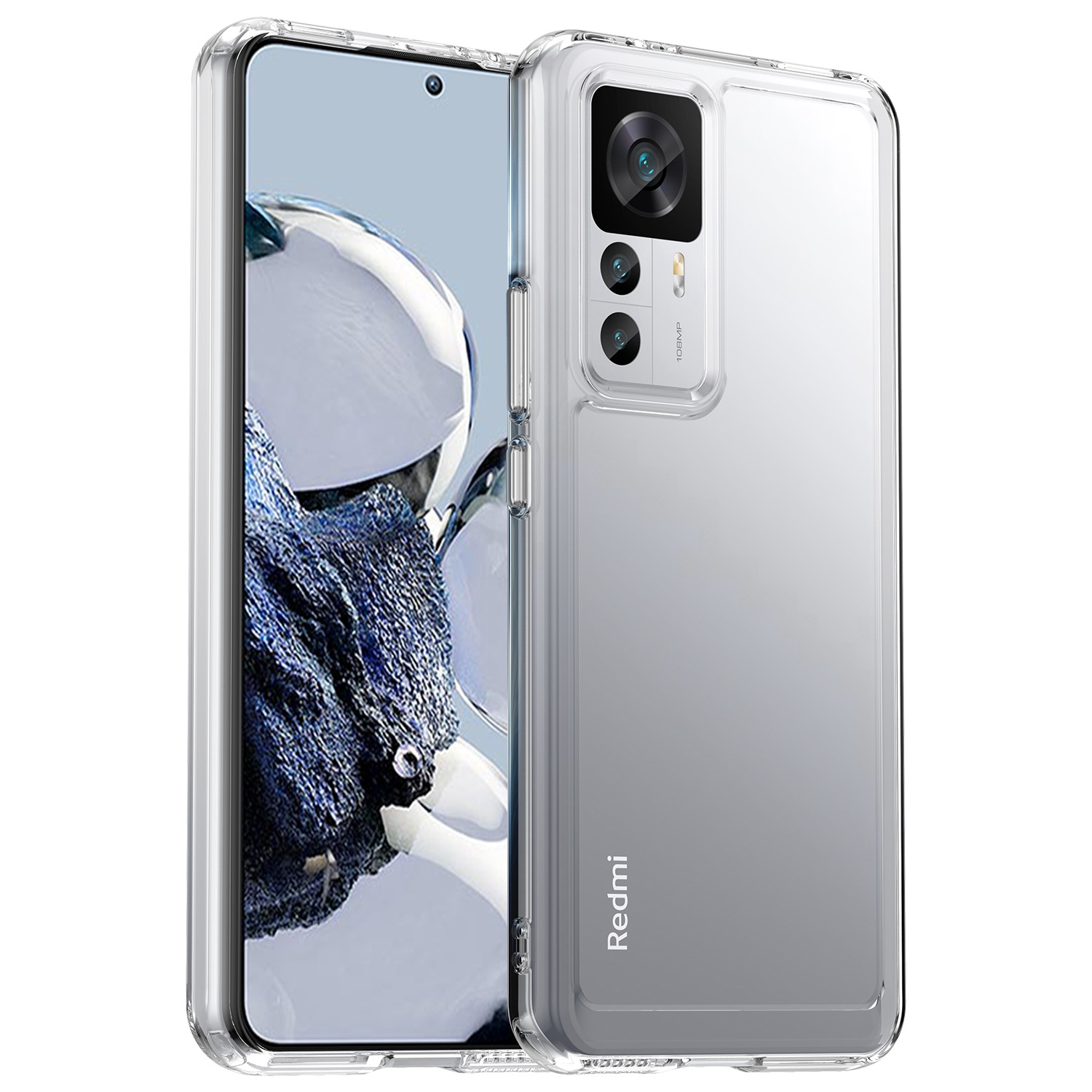 

Bonbonserie Anti-fall-telefonkoffer Für Xiaomi 12T Pro 5G, Flexible Tpu-telefonabdeckung Mit Airbag-eckschutz - Transparent, Xiaomi 12T Pro 5G