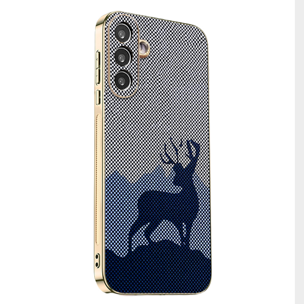 For Samsung Galaxy S26+ Case Lucky Deer PC + TPU Electroplating Phone Cover - Dark Blue
