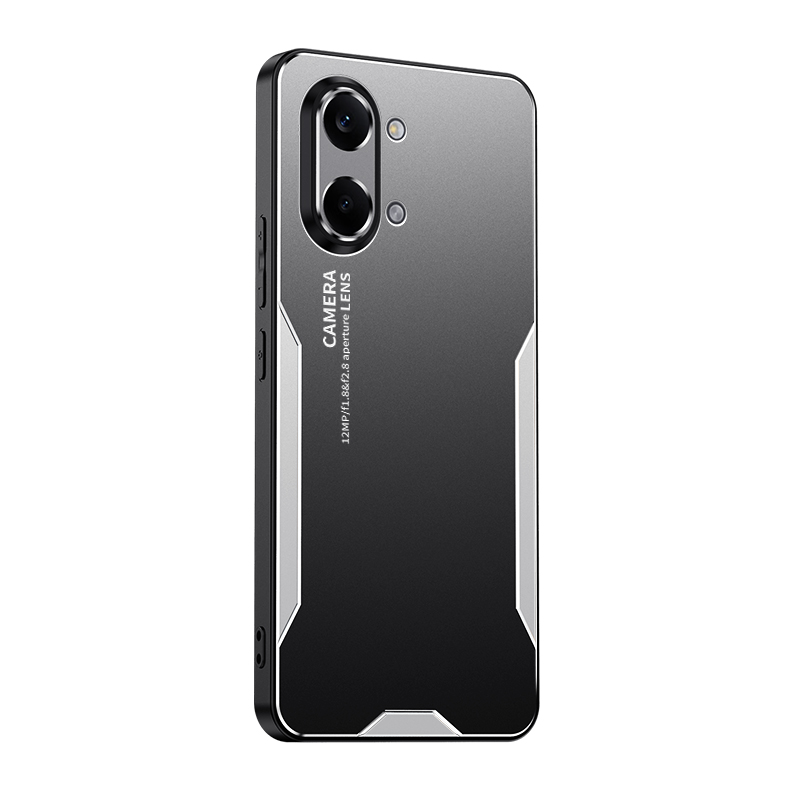 For Xiaomi Redmi Turbo 5 Max 5G Phone Case Aluminium Alloy TPU PC Back Cover - Silver