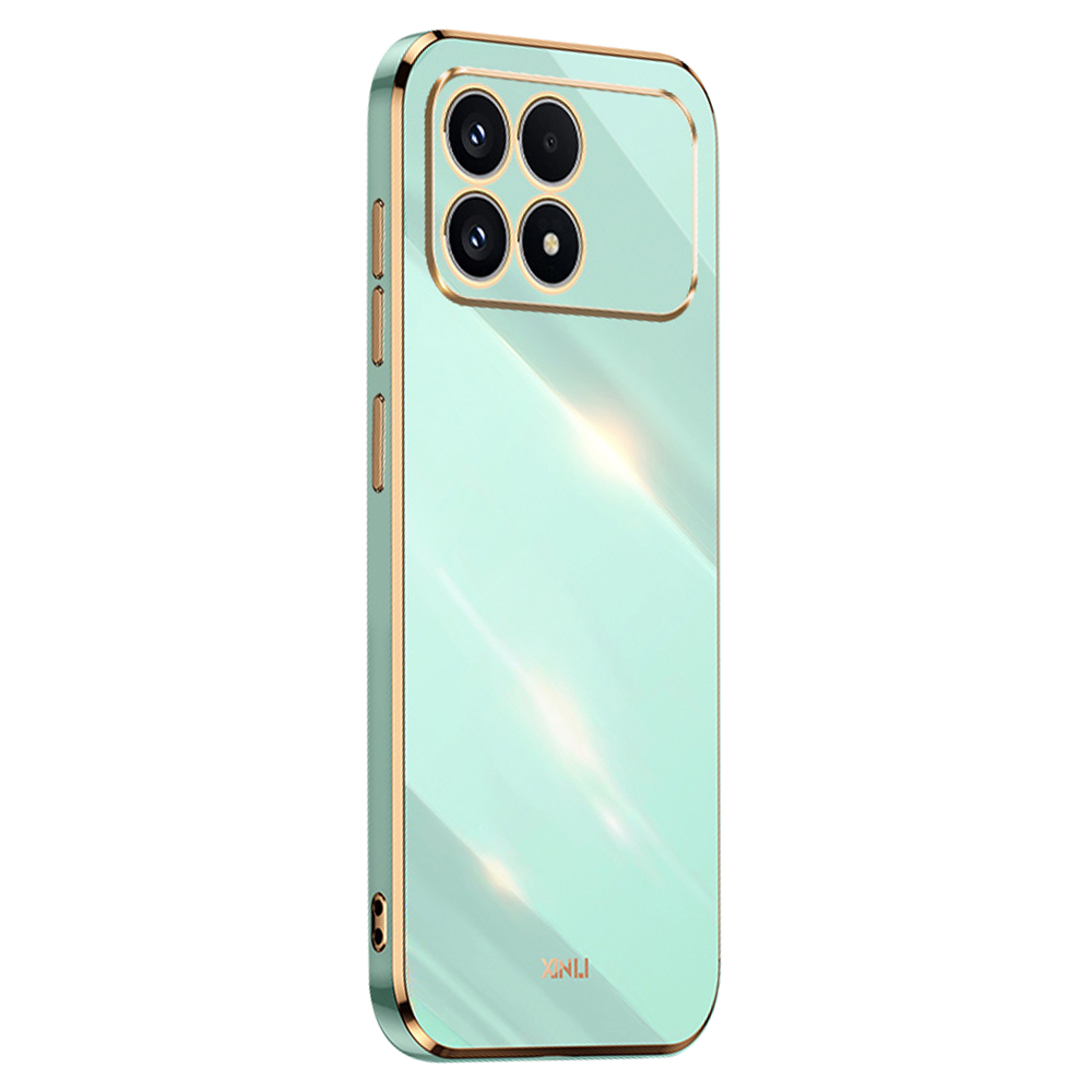 XINLI Phone Case For Xiaomi Poco F8 Pro / Redmi K90 5G Electroplating TPU Sweatproof Protection Phone Cover - Cyan