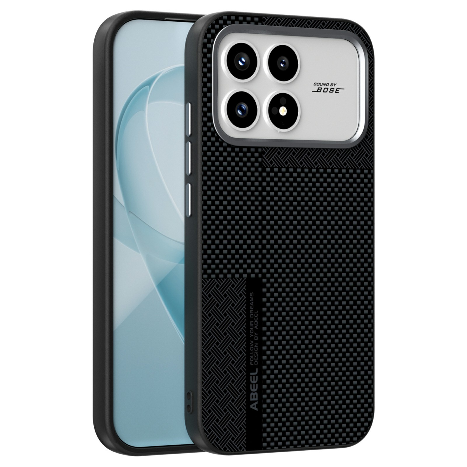 ABEEL For Xiaomi Redmi K90 5G  /  Poco F8 Pro Magnetic Case Ultra-thin 6D Printed Shockproof TPU PC Aluminum Alloy Leather Phone Cover - Guardian Mode