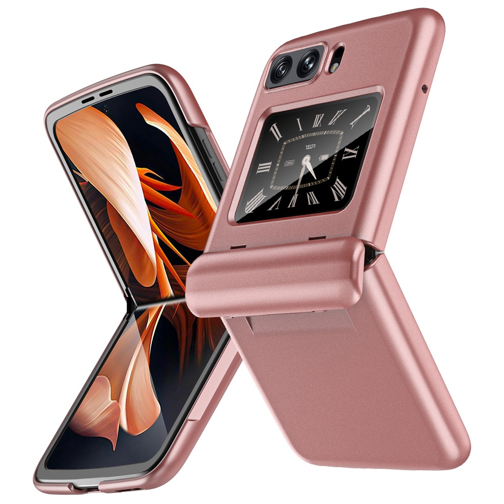 

Für Motorola Razr 2022 5G Schonden Gefaltet All-inclusive Shell Hard PC Schock-absorption-anti-kratzer-telefongehäuse - Roségold, Motorola Razr 2022 5G