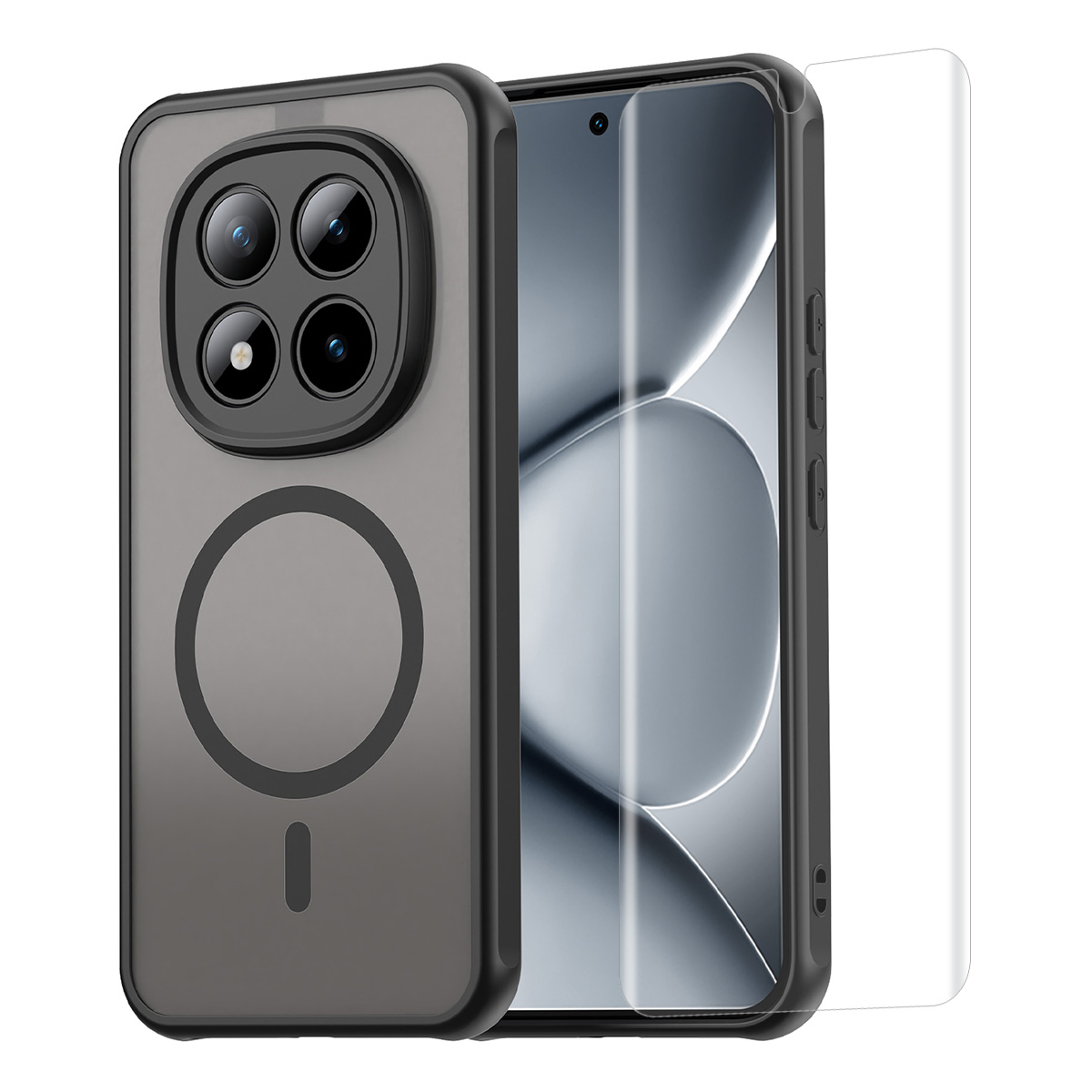 ENKAY HAT PRINCE For Xiaomi Poco M8 5G / Xiaomi Redmi Note 15 4G (Global) / Xiaomi Redmi Note 15 5G (Global)   Magnetic Case with Tempered Glass Suppo