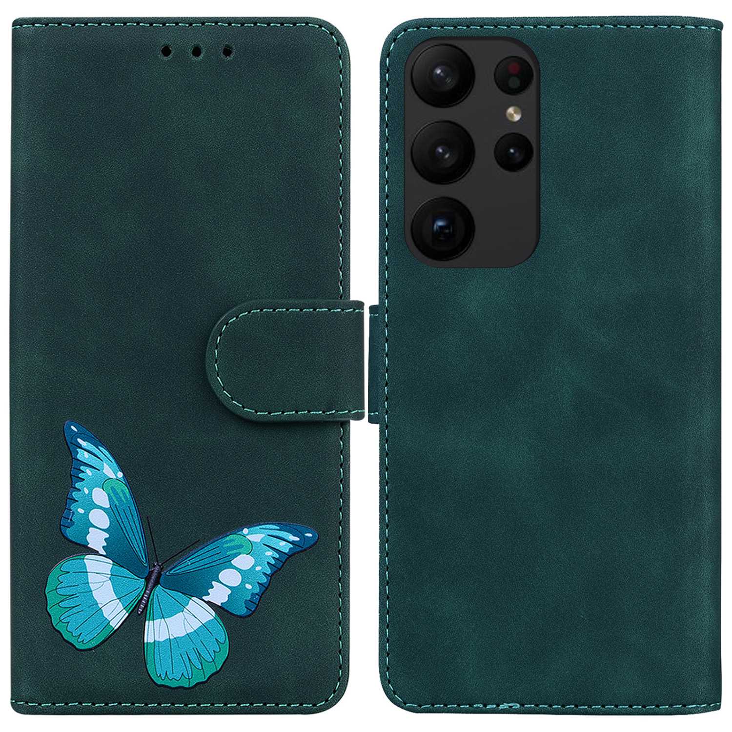 

Для Samsung Galaxy S23 Ultra Butterfly Price Print - Зеленый, Galaxy S23 Ultra