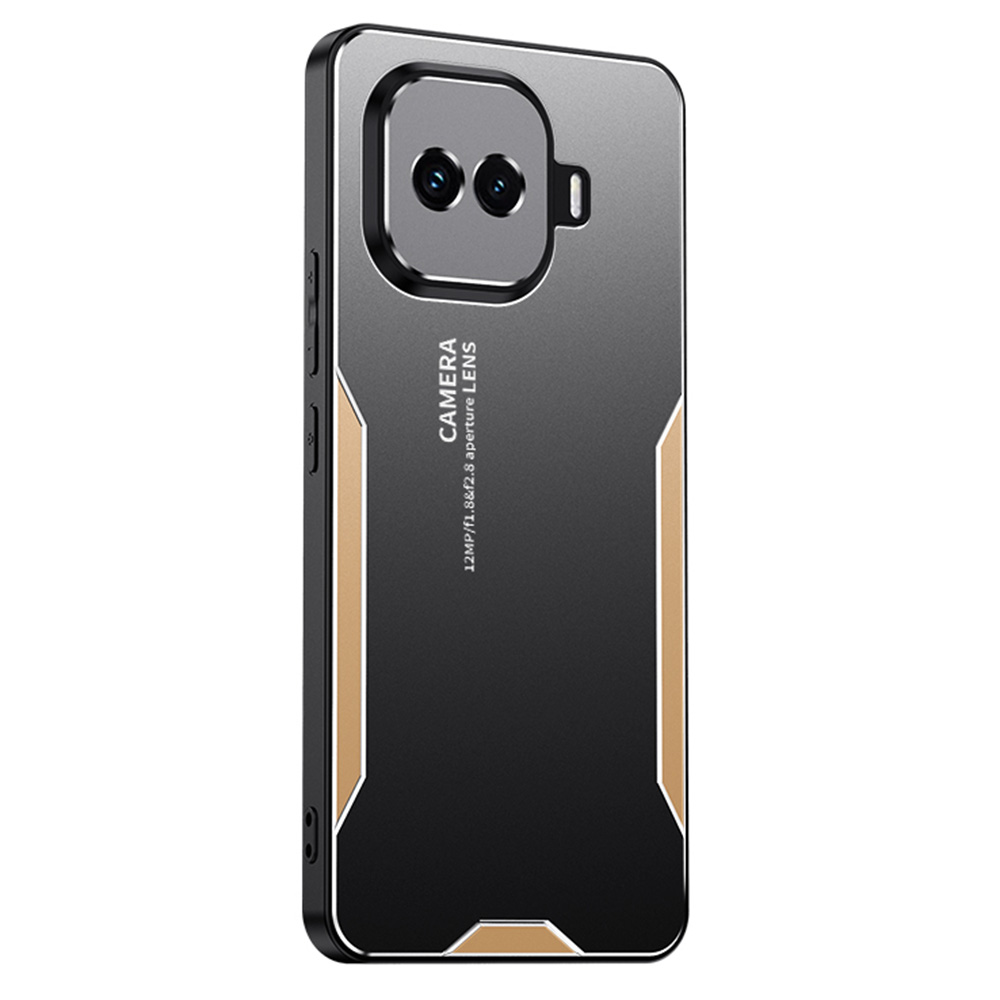 For vivo iQOO Z11 Turbo 5G Phone Case Aluminium Alloy TPU PC Back Cover - Gold