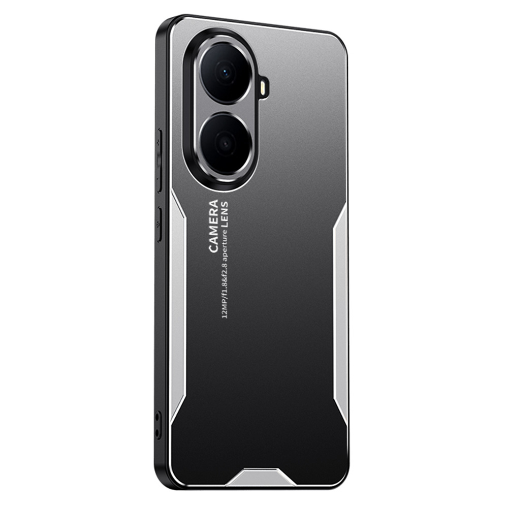 For Wiko Hi Enjoy 80 Plus 5G Phone Case Aluminium Alloy TPU PC Back Cover - Silver