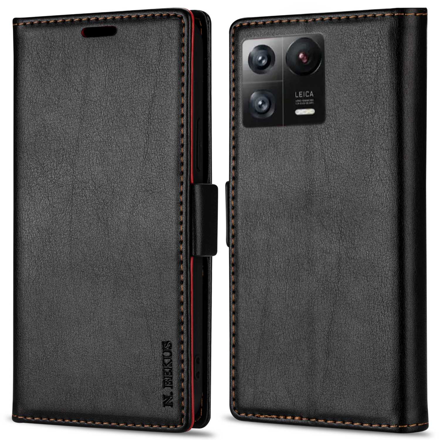 

n. Bekus Für Xiaomi 13 Dual Magnetische Verschluss - Schwarz, Xiaomi 13