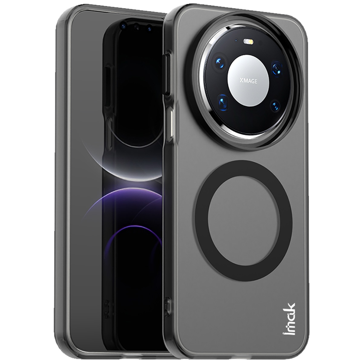 IMAK Magnetic Case for Huawei Mate 80  /  Mate 80 Pro PC + TPU Phone Back Cover - Black