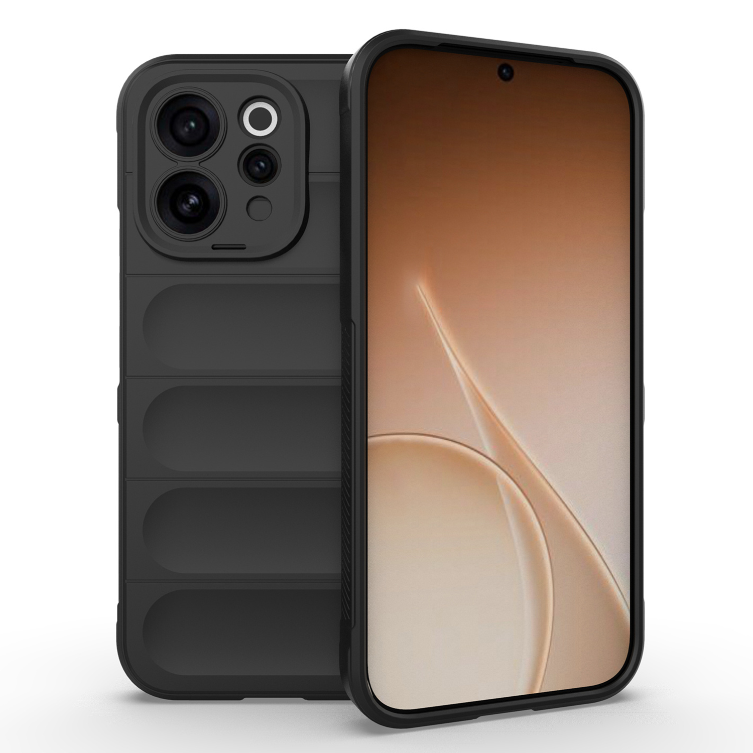 Phone Case for vivo V70 Elite 5G  /  V70 5G Anti-Drop Soft TPU Rugged Back Cover - Black