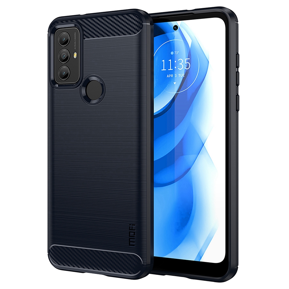 

MOFI JK TPU Series-1 Tpu-hülle Für Motorola Moto G Play (2023), Kohlefasertextur Gebürstete Drop-proof-mobiltelefonabdeckung - Blau, Other Phone Models