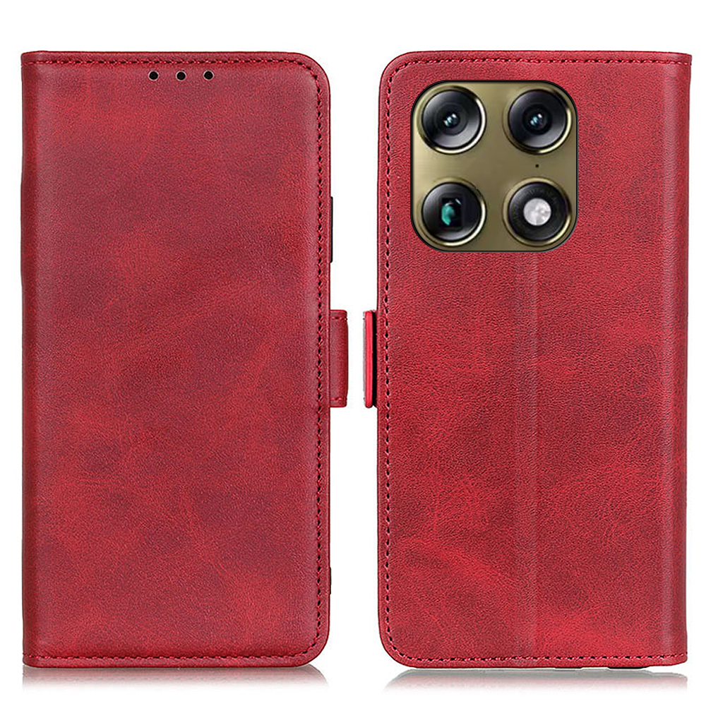 Case For Motorola Moto X70 Air Pro 5G  /  Signature 5G Stand Cowhide Texture PU Leather Phone Cover - Red