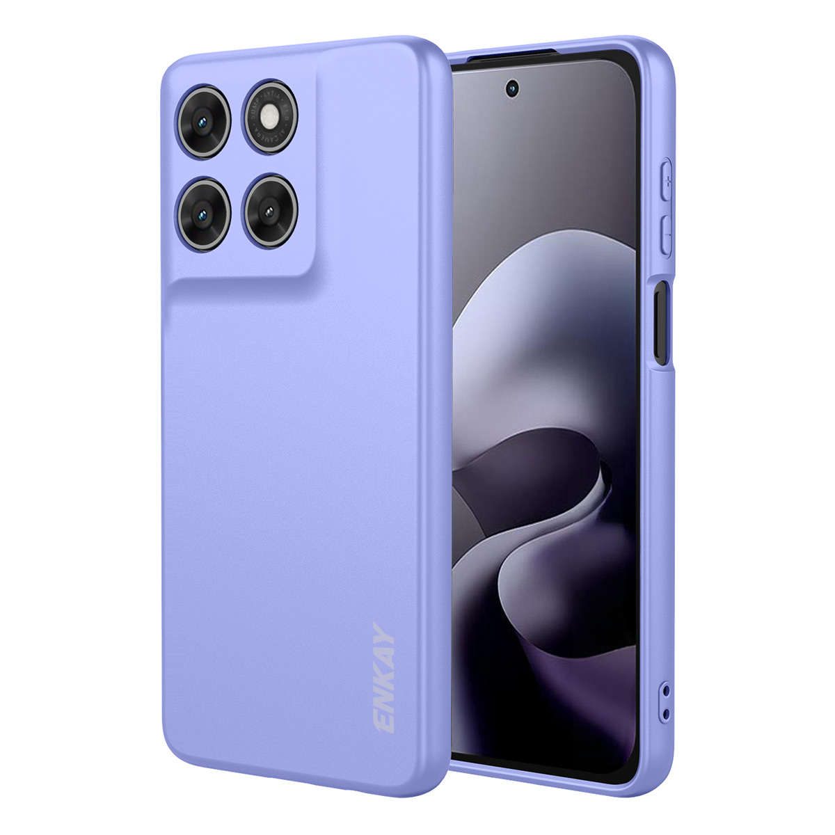 ENKAY HAT PRINCE For Motorola Moto G67 5G / Motorola Moto G77 5G Silicone Case Straight Edge Cell Phone Back Cover - Purple