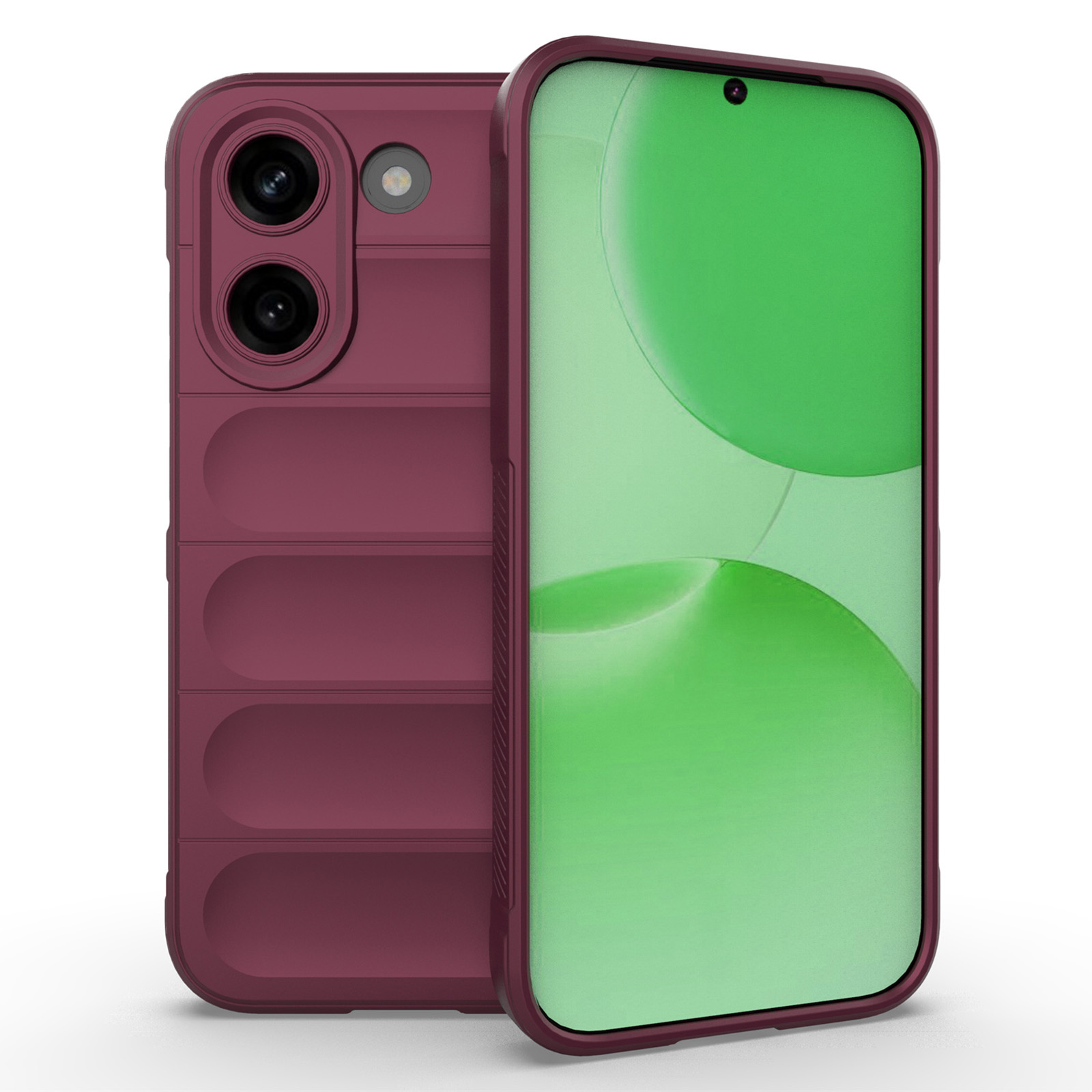 Phone Case For Xiaomi Poco X8 Pro 5G  /  Redmi Turbo 5 5G Anti-Drop Soft TPU Rugged Back Cover - Wine Red
