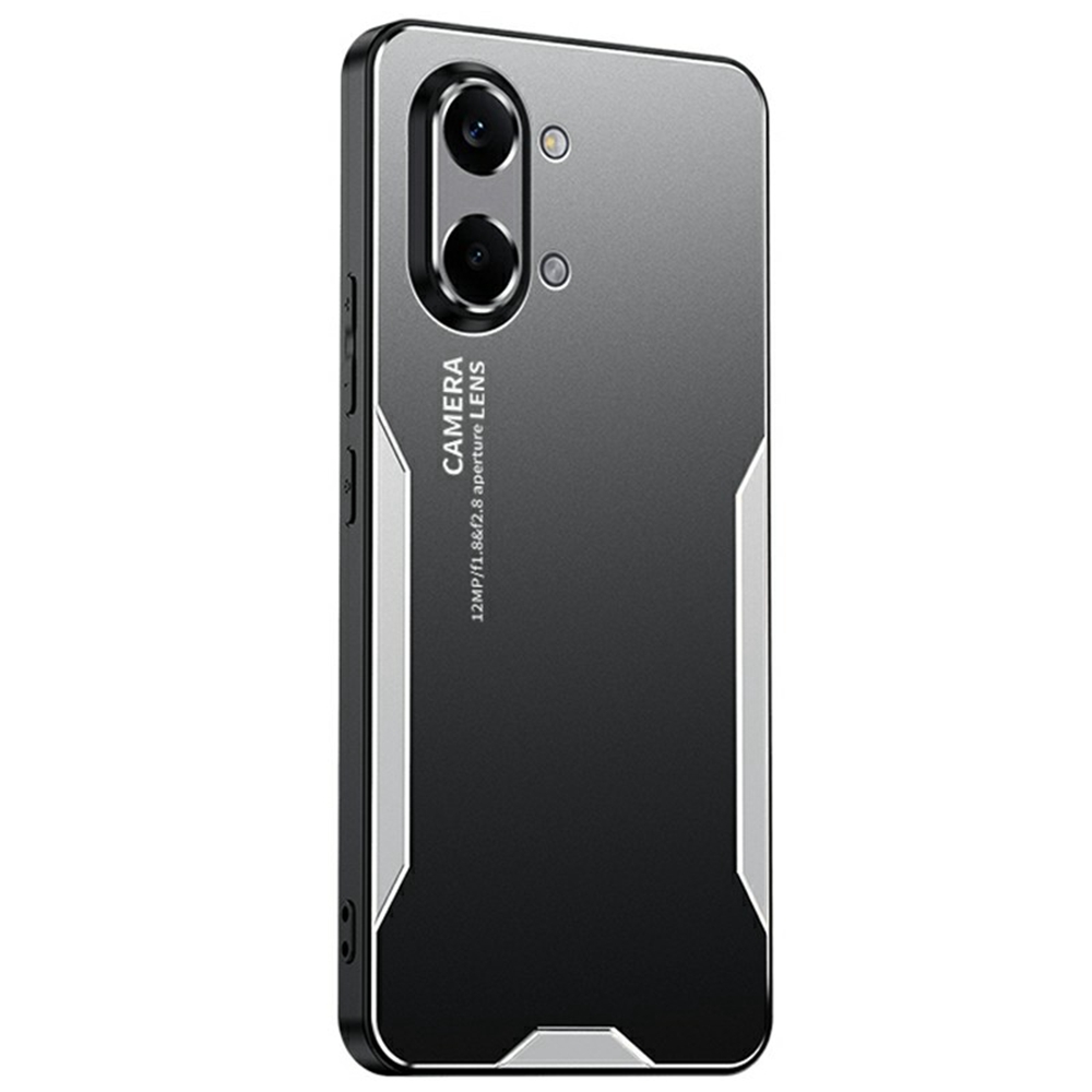 For vivo Y05 4G Phone Case Aluminium Alloy TPU PC Back Cover - Silver