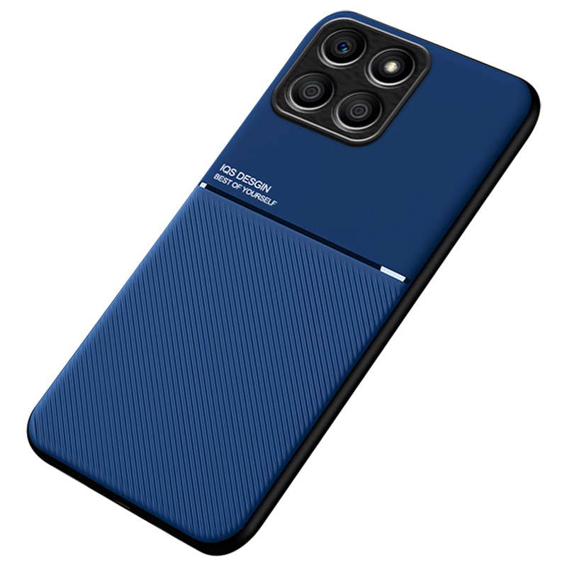 

Leitungen Eingeprägter Telefonhülle Für Ehren X8 5G, PU Leder+tpu -automontage Metallblech Schutzabdeckung - Blau, Honor X8 5G
