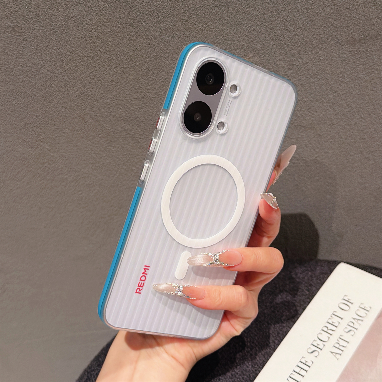 For Xiaomi Poco X8 Pro Max 5G / Redmi Turbo 5 Max 5G Magnetic Phone Case Matte Texture Shockproof Protective PC Cover - Blue