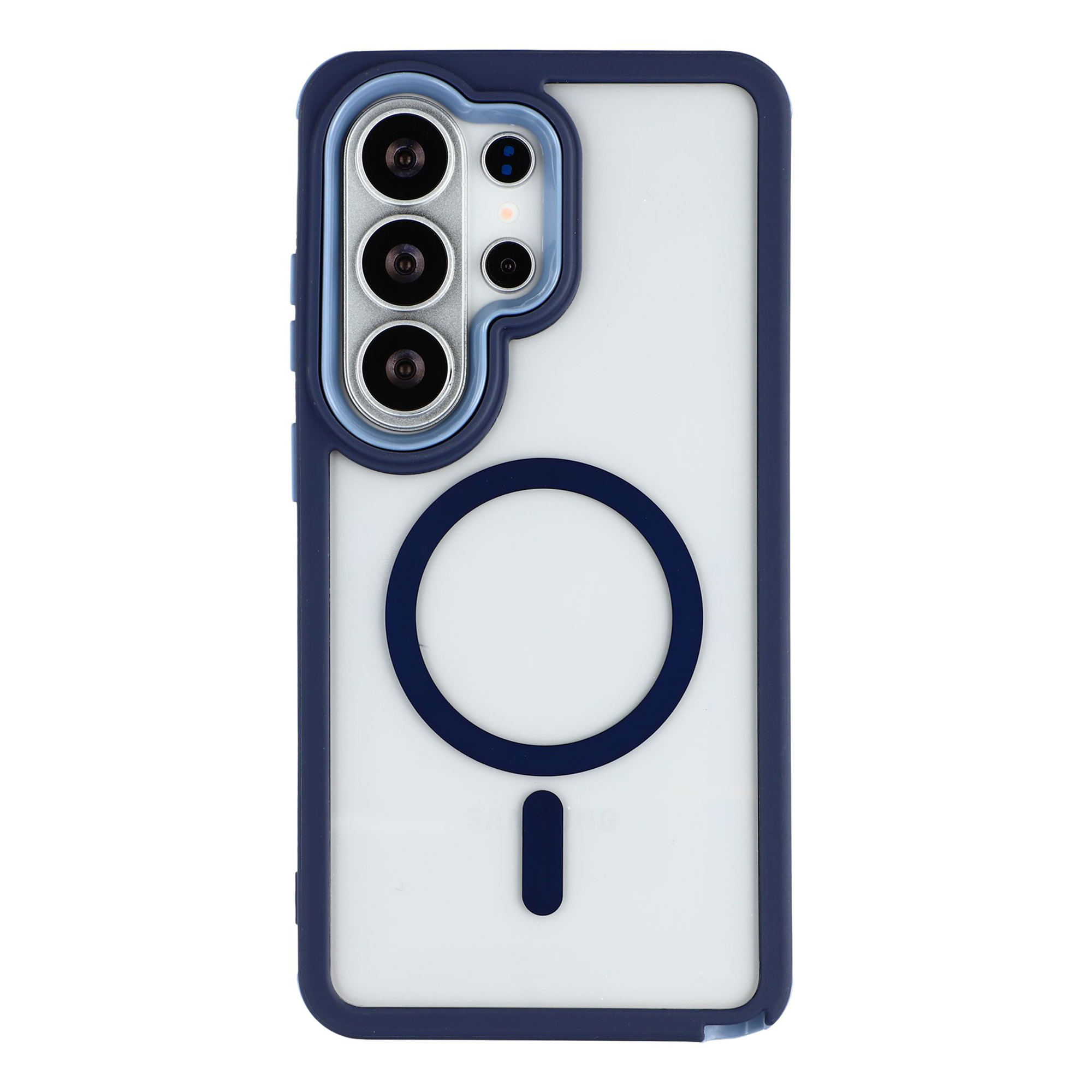 For Samsung Galaxy S26 Ultra Magnetic Case TPU Clear Acrylic Detachable 2 in 1 Protective Phone Cover - Blue