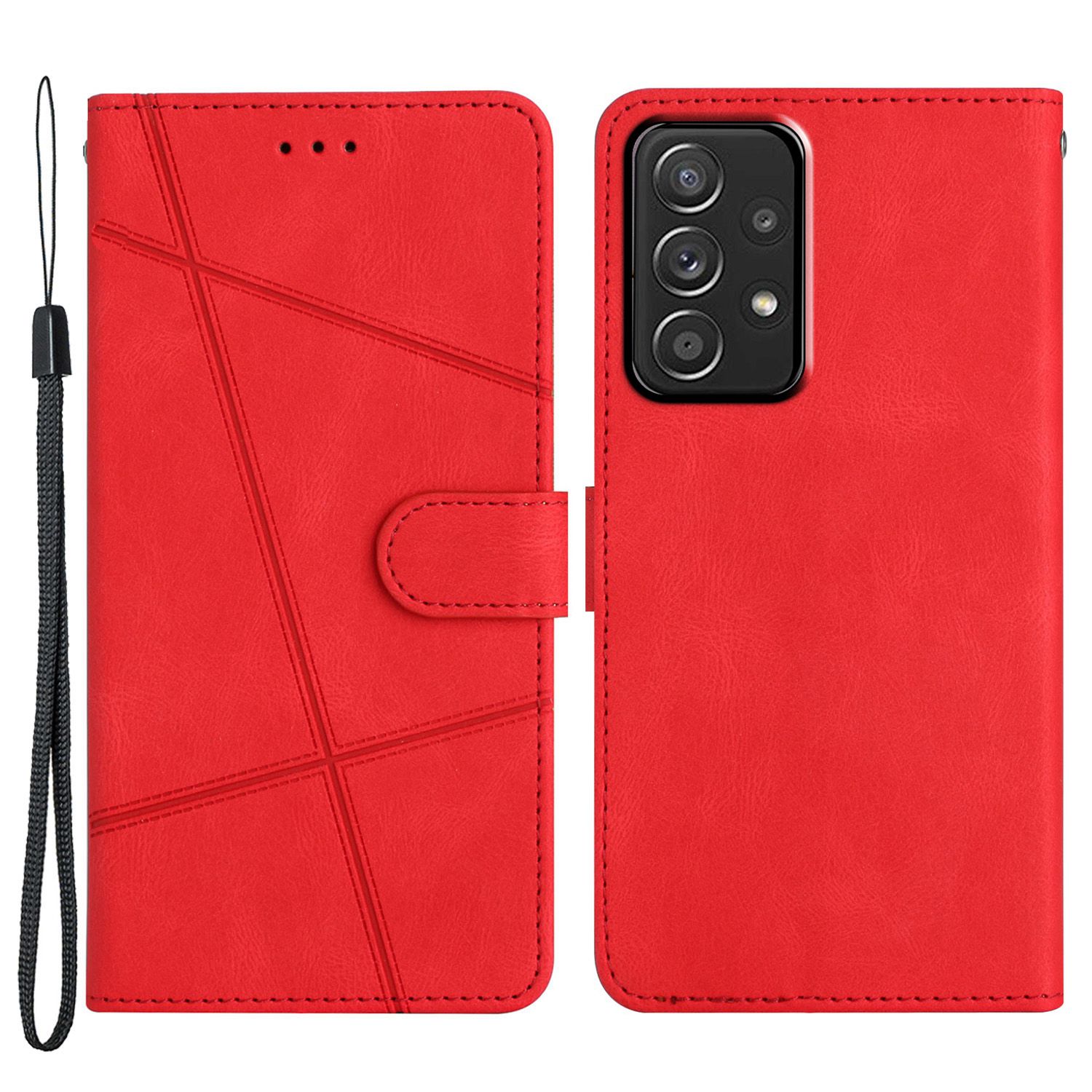 

Сумасшедшая Лошадь Текстура PU - Красный, Samsung Galaxy A33 5G