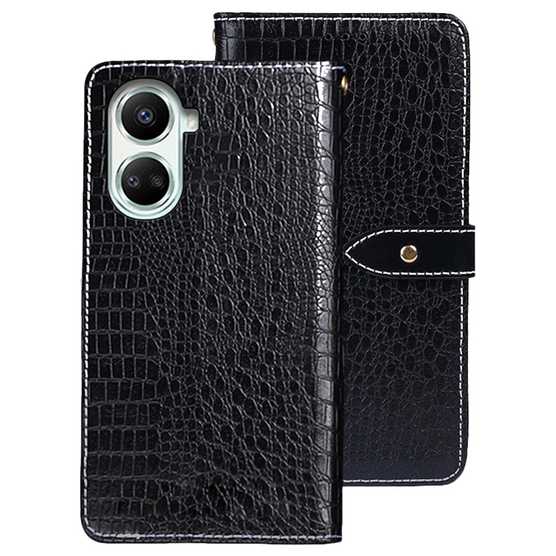 

Idewi Magnetic Protective Cover Für Huawei Nova 10 SE 4G, Krokodiltextur PU Leder Brieftasche Folio Flip Phone Hülle Mit Standfunktion - Schwarz, Huawei nova 10 SE 4G