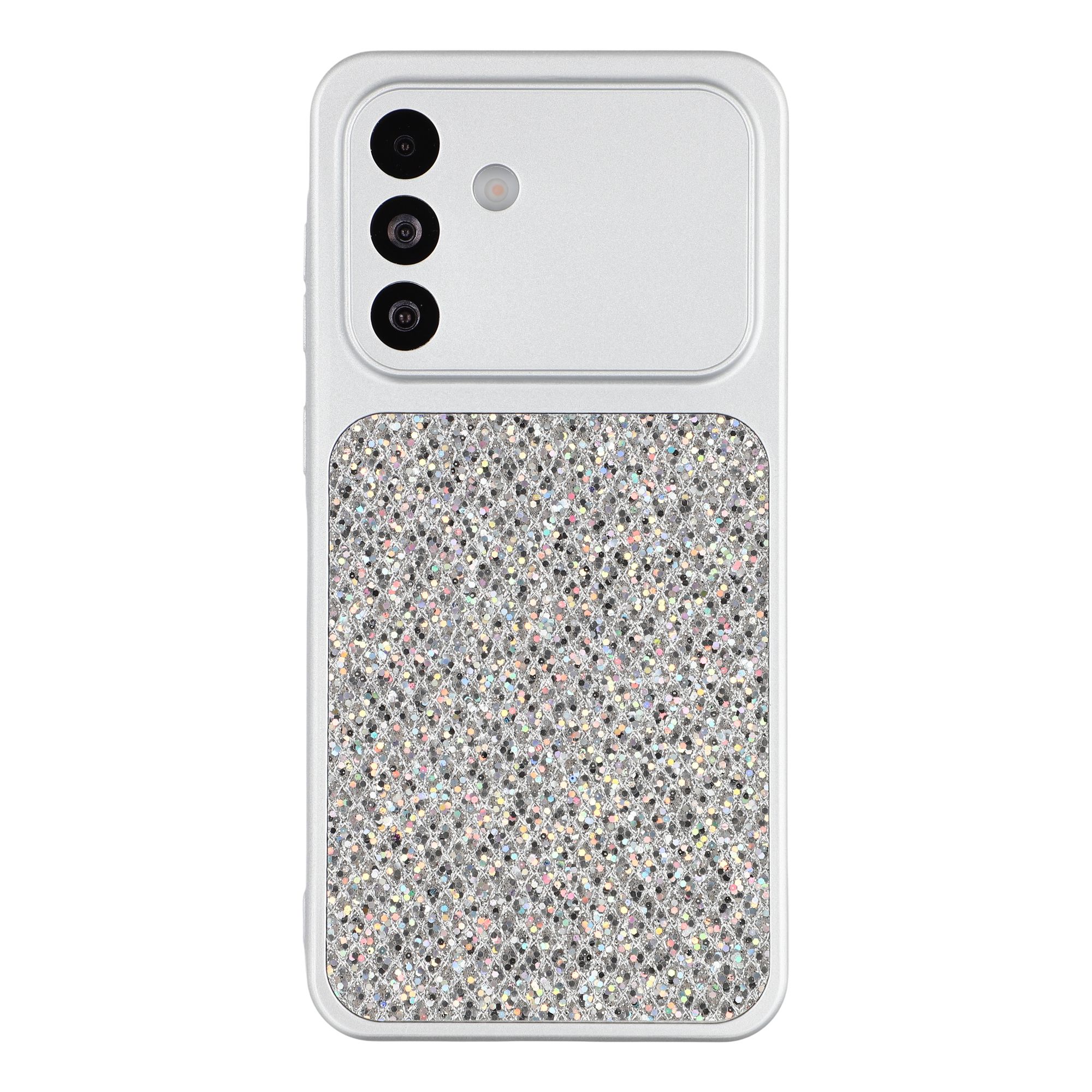 Case For Samsung Galaxy A17 5G  /  4G Diamond Glitter TPU Shockproof Cover - Silver
