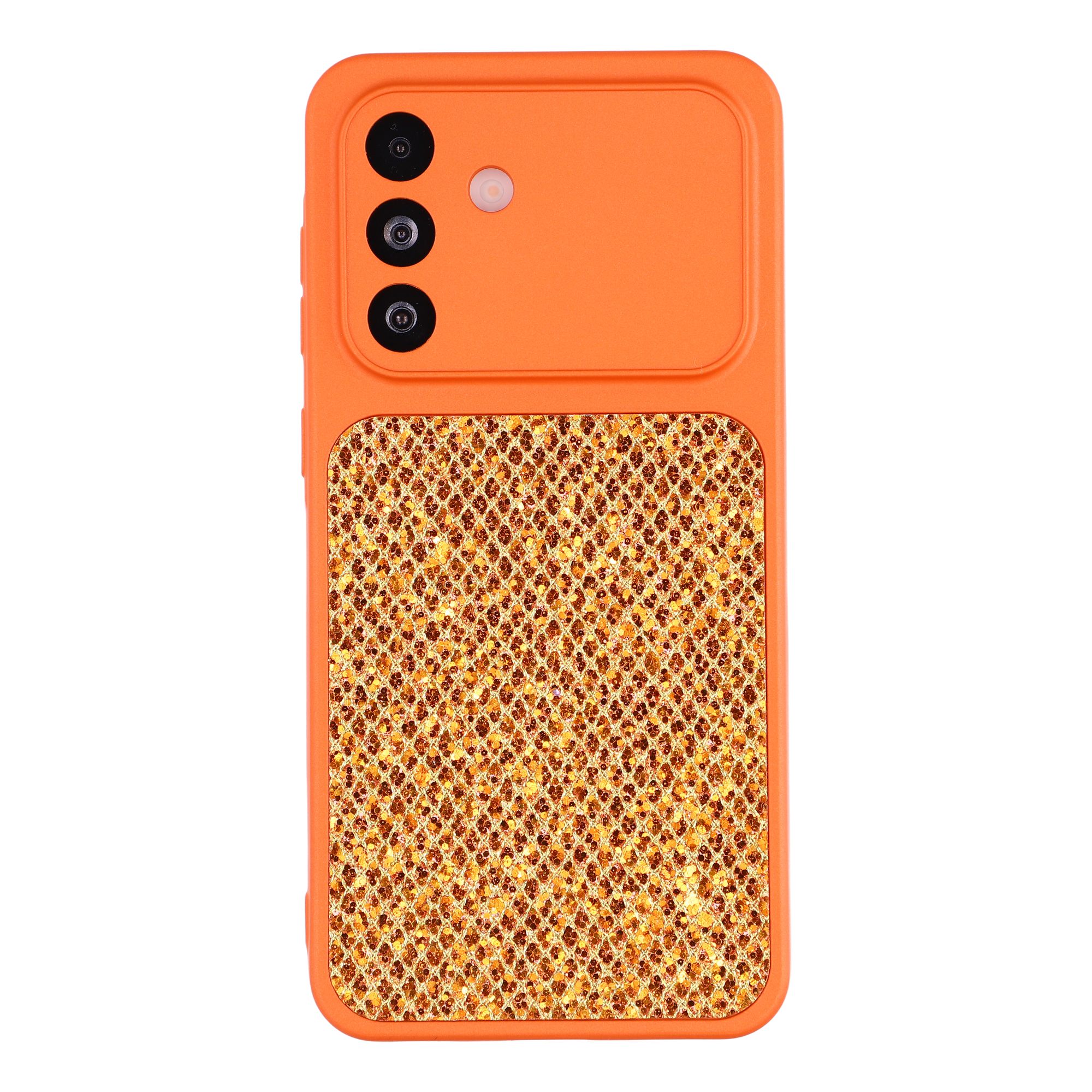 For Samsung Galaxy A26 5G Case Diamond Glitter TPU Shockproof Cover - Orange