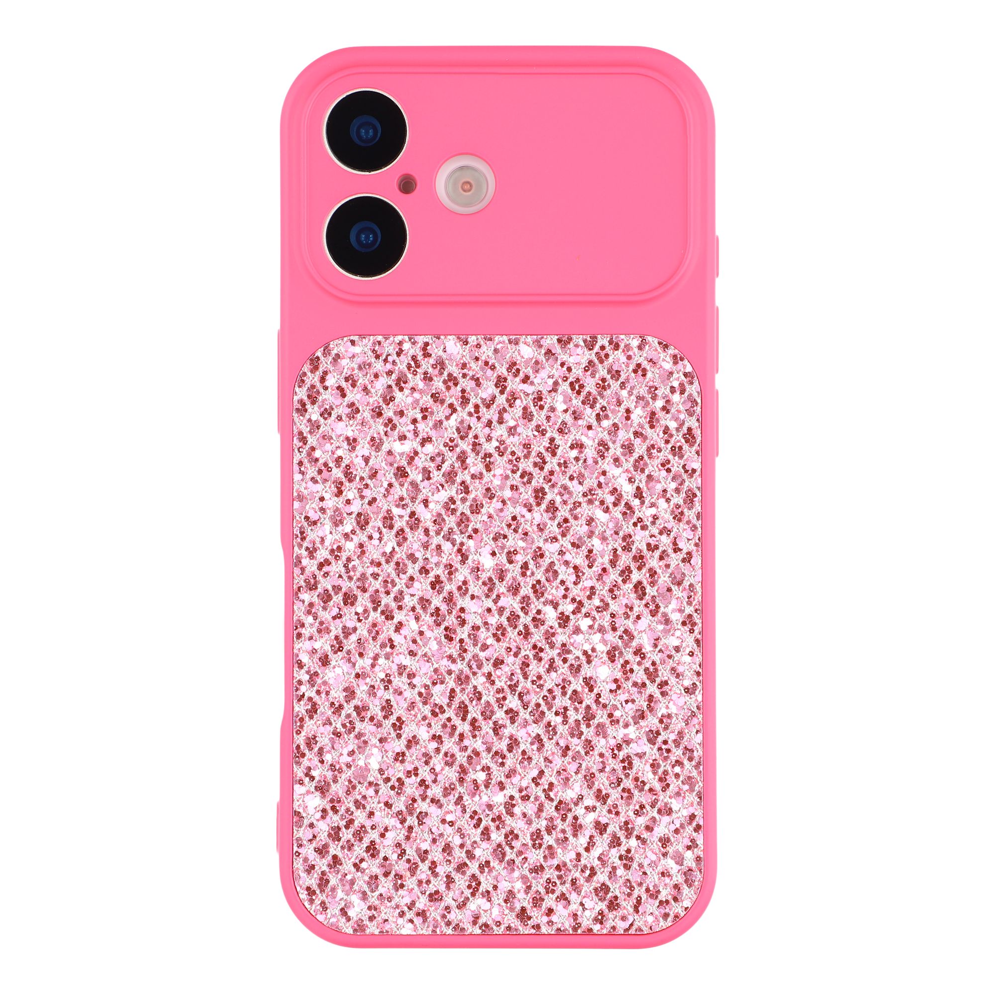 For iPhone 16 Case Diamond Glitter TPU Shockproof Cover - Rose