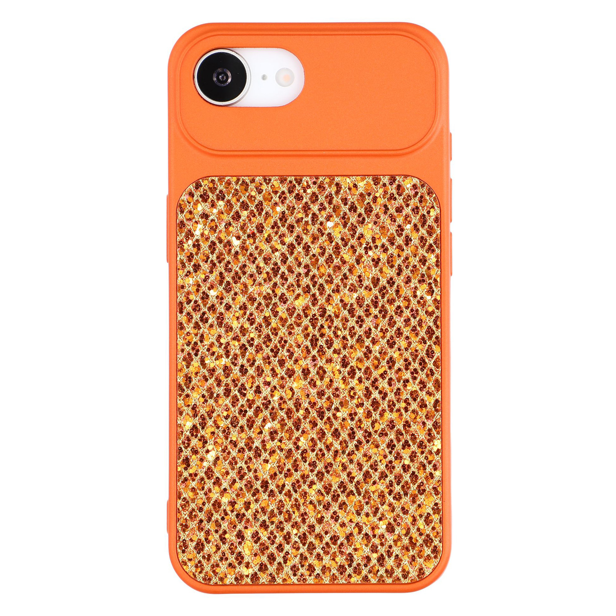 Case For iPhone 17e  /  16e Diamond Glitter TPU Shockproof Cover - Orange