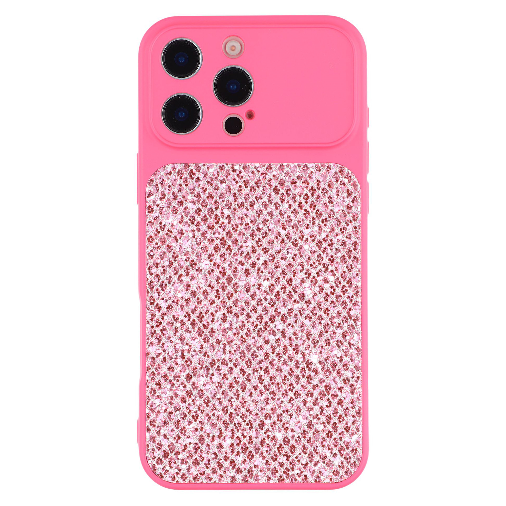 For iPhone 16 Pro Case Diamond Glitter TPU Shockproof Cover - Rose