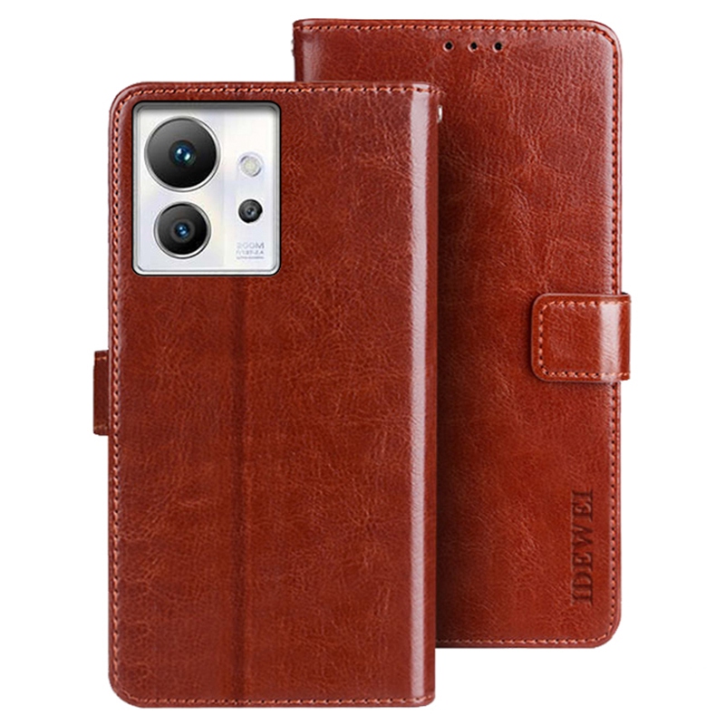 

Idewei Für Infinix Zero Ultra 5G Stand Wallet PU Leder Flip Cover Crazy Horse Texture Telefon Schutzhülle - Braun, Infinix Zero Ultra 5G