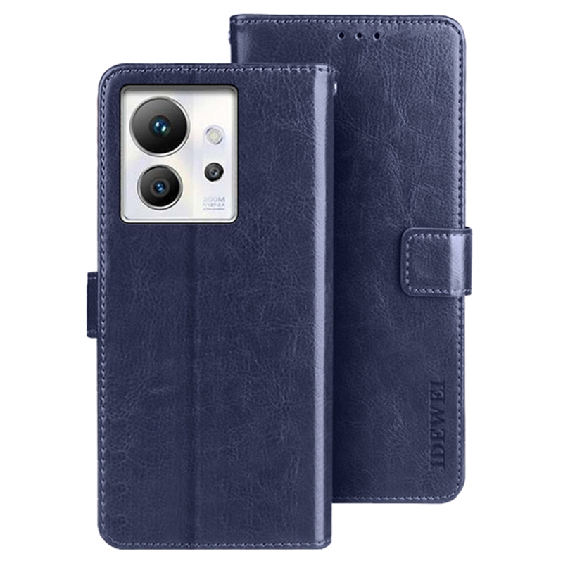 

Idewei Für Infinix Zero Ultra 5G Stand Wallet PU Leder Flip Cover Crazy Horse Texture Telefon Schutzhülle - Dunkelblau, Infinix Zero Ultra 5G
