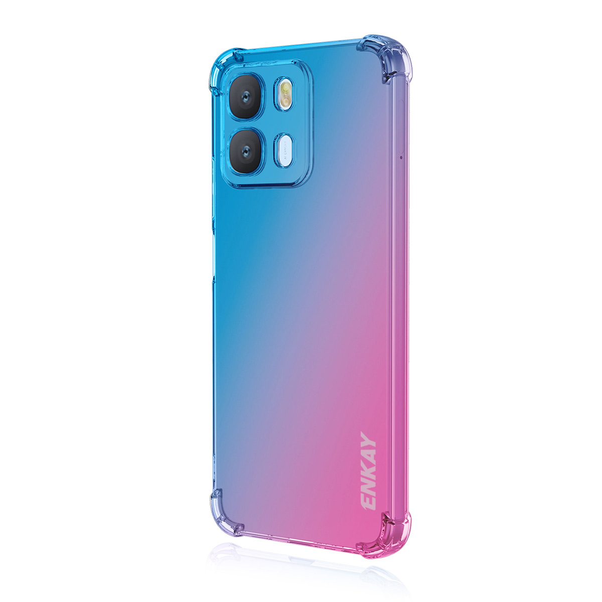 ENKAY for Oppo A6 4G / Oppo A6x 5G / Oppo A6x 4G / Oppo A6 5G (Global) TPU Case   Thickened Four Corner Drop-proof Phone Back Cover - Blue / Pink