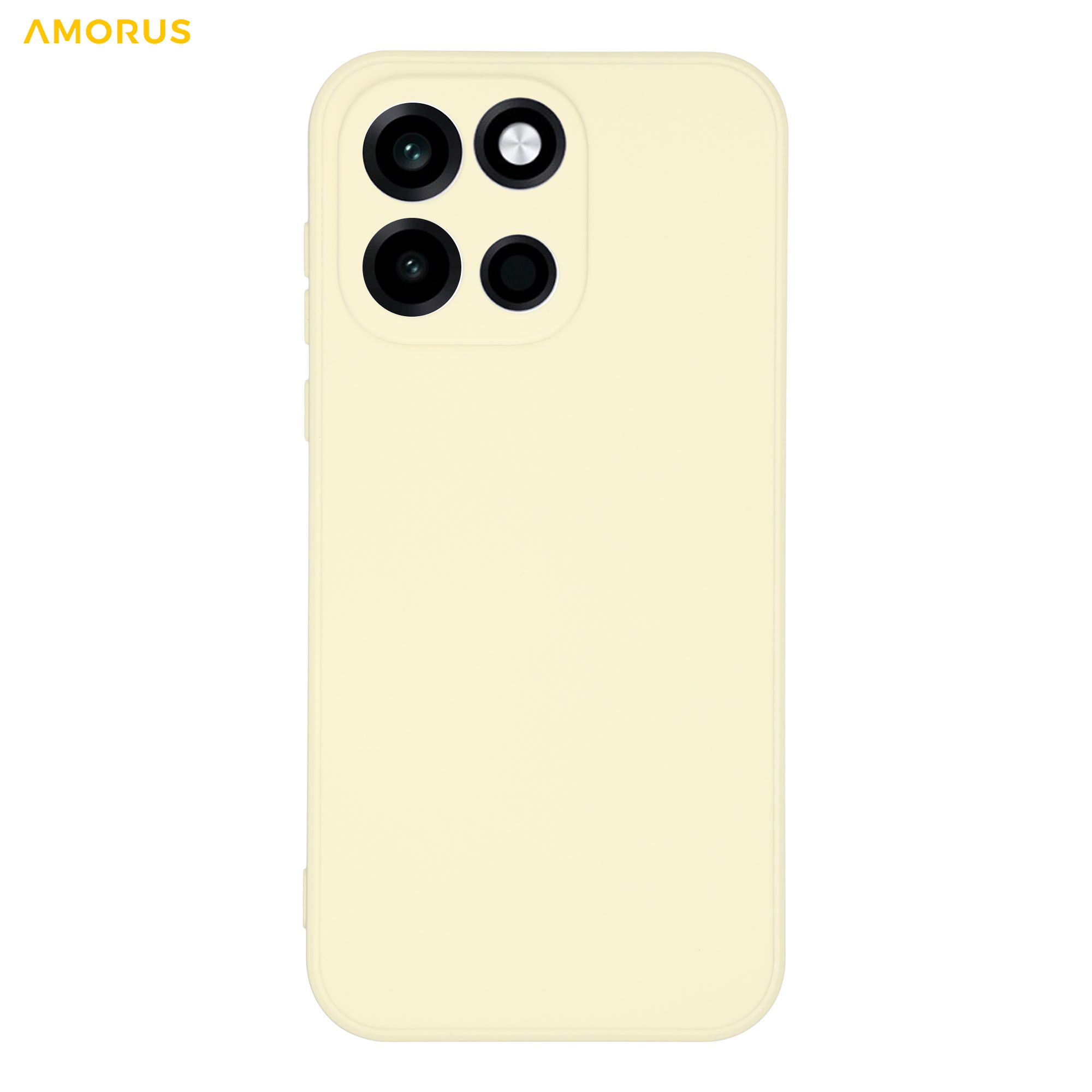 AMORUS For OnePlus Turbo 6 5G Case Precise Cutouts TPU Fiber Lining Shockproof Phone Cover - White
