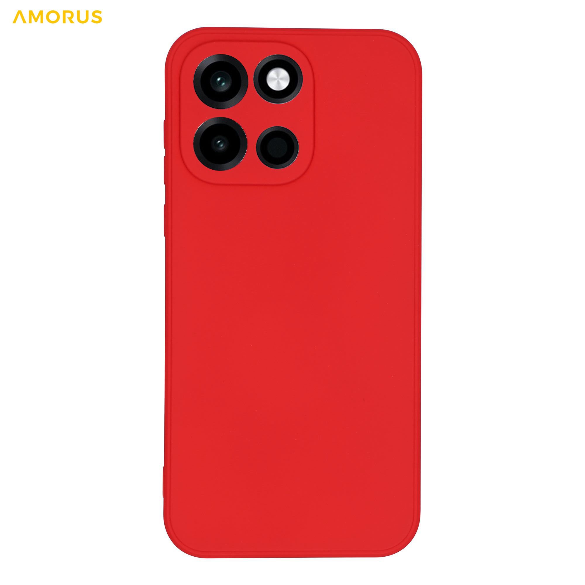 AMORUS For OnePlus Turbo 6 5G Case Precise Cutouts TPU Fiber Lining Shockproof Phone Cover - Red