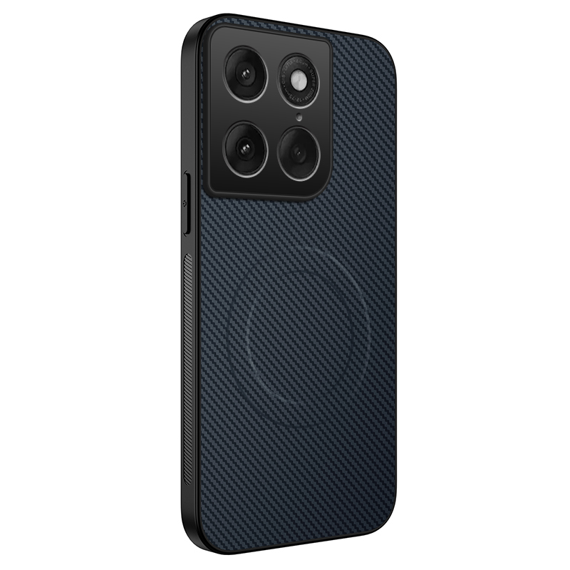 WANLONFENG for Motorola Edge 70 Fusion+ 5G / Motorola Edge 70 Fusion 5G TQ Series Magnetic Case Carbon Fiber Texture PC TPU Phone Cover - Sapphire