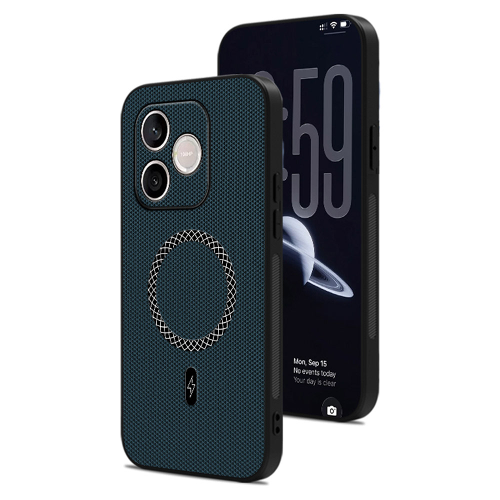 For Honor 600 Lite 5G Case Triangle Texture PU Leather Shockproof Ultra Thin Cover - Blue